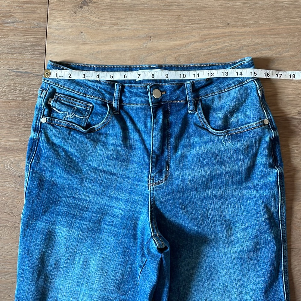 Judy Blue Women's Flare Jeans in Blue - Picture 9 of 16